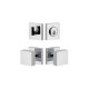 Viaggio QADQAD Quadrato Rosette Entry Set with Quadrato Brass Knob and Matching Deadbolt