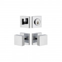Viaggio QADQAD Quadrato Rosette Entry Set with Quadrato Brass Knob and Matching Deadbolt