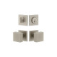 Viaggio QADQAD Quadrato Rosette Entry Set with Quadrato Brass Knob and Matching Deadbolt
