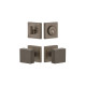 Viaggio QADQAD Quadrato Rosette Entry Set with Quadrato Brass Knob and Matching Deadbolt