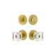 Viaggio CLOQDC Circolo Rosette Entry Set with Quadrato Crystal Knob and Matching Deadbolt