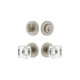 Viaggio CLOQDC Circolo Rosette Entry Set with Quadrato Crystal Knob and Matching Deadbolt