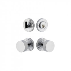 Viaggio CLOMHMCLO Circolo Hammered Rosette Entry Set with Circolo Brass Knob and Matching Deadbolt