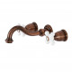 Kingston Brass KS312PX Wall Mount Bathroom Faucets,Porcelain Cross