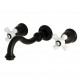 Kingston Brass KS312PX Wall Mount Bathroom Faucets,Porcelain Cross