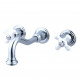 Kingston Brass KS312PX Wall Mount Bathroom Faucets,Porcelain Cross
