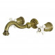 Kingston Brass KS312PX Wall Mount Bathroom Faucets,Porcelain Cross