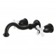 Kingston Brass KS312PX Wall Mount Bathroom Faucets,Porcelain Cross