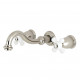 Kingston Brass KS312PX Wall Mount Bathroom Faucets,Porcelain Cross