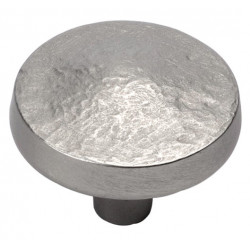 Hickory Hardware P3564-FN Bedrock Cabinet Knob, 1-1/4" Diameter, Flat Nickel