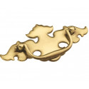 Hickory Hardware P252-LP Manor House Cabinet Pull, Center to Center Length 3", Lancaster Hand Polished
