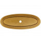 Hickory Hardware P277-LP Manor House Cabinet Knob Backplate, Size 3"(L) x 1 1/8"(W), Lancaster Hand Polished