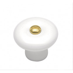 Hickory Hardware P7-W Tranquility Cabinet Knob, 1-1/8" Diameter, White