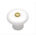 Hickory Hardware P7-W Tranquility Cabinet Knob, 1-1/8" Diameter, White