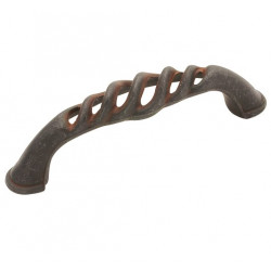 Hickory Hardware PA1321 Charleston Blacksmith Cabinet Pull, Center to Center Length 3"