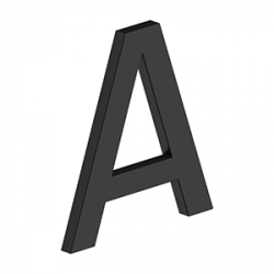 Deltana RNE 4" Letter, E Series w/ Risers, Stainless Steel