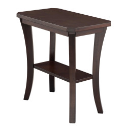 Design House 10305 Boa Narrow Chairside Table In Chocolate Oak