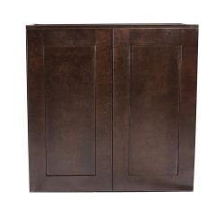 Design House 562330 Brookings 30" Height 2-Door Wall Cabinet In Espresso, Unassembled