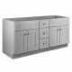 Design House 599019 Brookings 60" 4-Door 3-Drawer Vanity