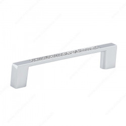 Richelieu BP3535 Modern Metal and Crystal Pull