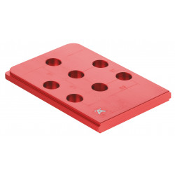 Hafele 001.25.620 Drill Guide Set, For Connectors & Series Drilled holes, Red Jig