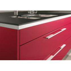 Hafele 155.00. Isabella Collection Cabinet Handles, Silver Coloured Anodized, M4, Aluminum
