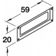 Hafele 168.00.713 Label Frame, Nickel-Plated, Steel, 52 x 14 mm