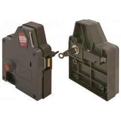 Hafele 231.53.821 Safe-O-Mat, Coin Return Lock for Metal Lockers, Plastic, Gray