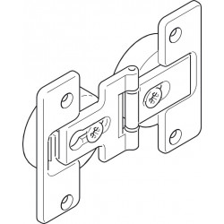 Hafele 409.36.402 Slido F-F061, Hinge Adjustable, Zinc, Nickel-Plated