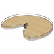 Hafele 541.06. Kidney Shaped Wood Shelf for Revo, Dia - 810 mm