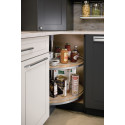 Hafele 541.06. Kidney Shaped Wood Shelf for Revo, Dia - 810 mm