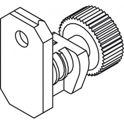 Hafele 551.88.980 Railing Clip for Nova Pro Scala Drawers, Front Panel, Screw Mount