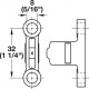 Hafele 553.59. Matrix Box P, Drawer Front Fixing Bracket