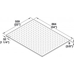 Hafele 55 Fineline, Base Plate Kit, 34" W x 22" D x 9" H