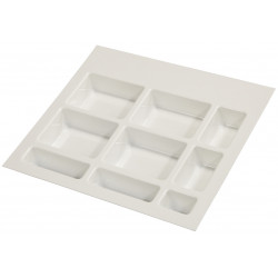Hafele 556.66.727 Medical Drawer Insert, Deep, Plastic, White, 555 x 500 x 57 mm