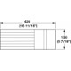 Hafele 556.91. Knife Holder Insert for Fineline Cutlery Tray, 424 x 138 x 26 mm