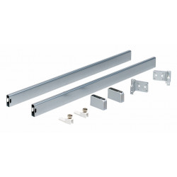 Hafele 558.07.350 Nova Pro, Gallery Railing Set, Silver Rectangular