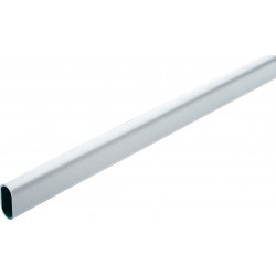 Hafele 801.13. Aluminum Oval Wardrobe Tube, 14 W x 30 H x 2438 D mm