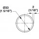 Hafele 801 TAG Synergy Elite Collection, Round Aluminum Wardrobe Tube, Dia - 33 mm, L - 2438 mm