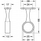 Hafele 802.02.250 Center Support for Screw Mounting Under A Shelf, Dia - 1"