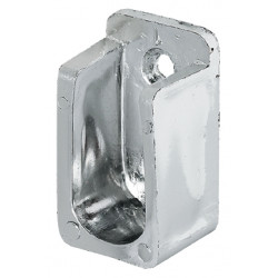 Hafele 803.25.220 Rail End Support for Ova Wardrobe Rail, Chrome-Plated, 30 x 15 mm