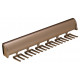 Hafele 807.67. TAG Synergy Elite Collection, Tie Rack, 18 Hook, Anodized Aluminum Zinc, Length - 352 mm