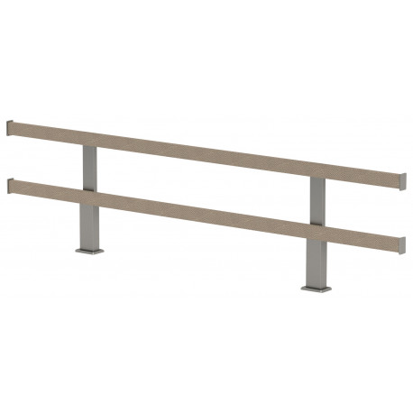 Hafele 807.74. Tag Duet Symphony Surface Mount Wall System, Frame Kit, Aluminum/Faux Leather, Height - 12.5"