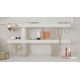 Hafele 807.74. Tag Duet Symphony Surface Mount Wall System, Frame Kit, Aluminum/Faux Leather, Height - 12.5"
