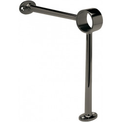 Hafele 812.05.531 Foot Rail Bracket, Bar Railing System, Zinc Alloy, Anthracite Colored