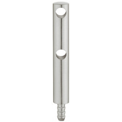 Hafele 812.27. Railing Holder for 2 Gallery Rails 10 mm, End Post, Brass Coloured, Zinc Alloy