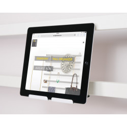 Hafele 818.84.730 Tag Symphony Office, Tablet Stand & Glass Whiteboard, Steel/Glass, White