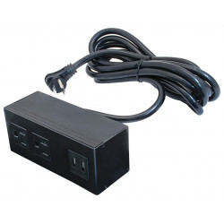 Hafele 822.09.370 Angled Power/Data Module w/ 2 Outlets, Dock 2110, Surface Mount, Black