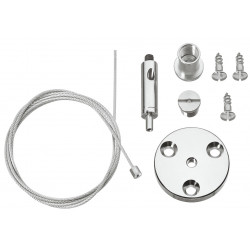 Hafele 828.56.000 Shelf Suspension System w/ Wire Cable, Steel, Length - 1,000 mm