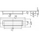Hafele 902.01. Flush Pull for Wood Doors, Glue-In Type, 150 D x 50 W mm
